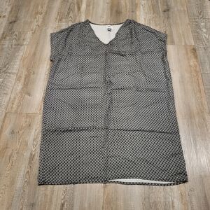 Old Navy Black and White Diamond Pattern V Neck Dress Women's Size Large